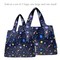 Wrapables Large & Small Foldable Tote Nylon Reusable Grocery Bags, Set of 2, Outer Space